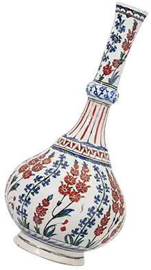 Photo of a piece of decorative flask from the Khalili Collection from circa 1560–80.